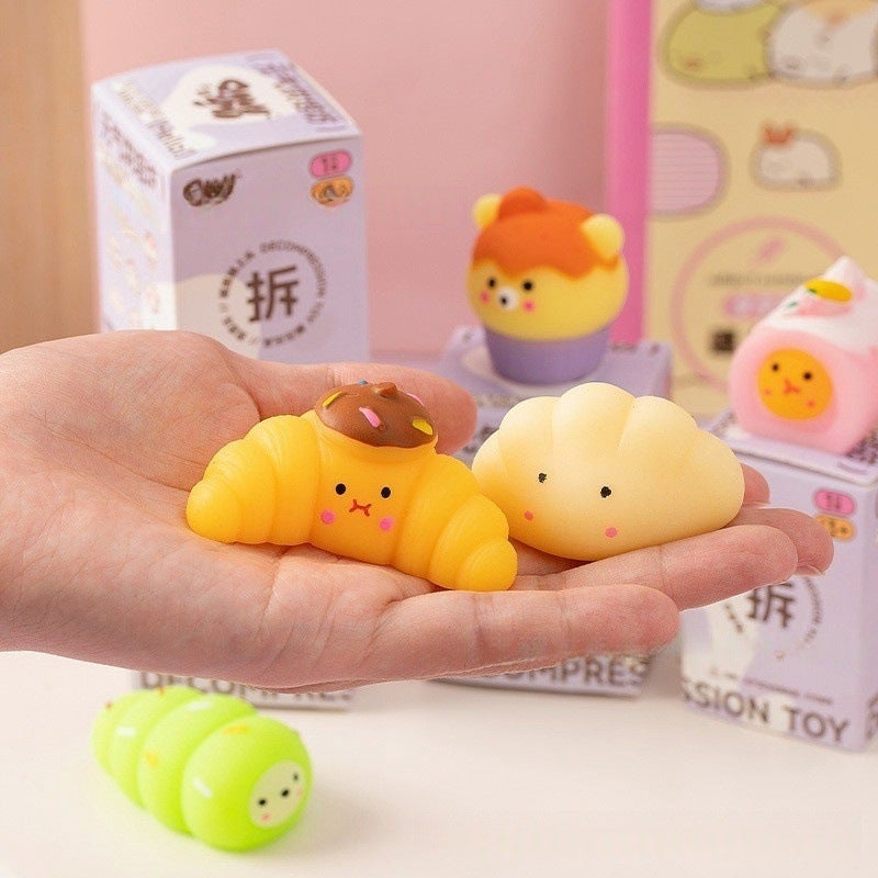 Decompression Baking Blind Box Blind Bag Dumplings Pinch Music Children Vent Gift Soft Rubber Small Toy - Image 5
